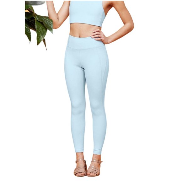 girlfriend collective Pants - Girlfriend Collective Leggings powder blue S small classic rise 7/8